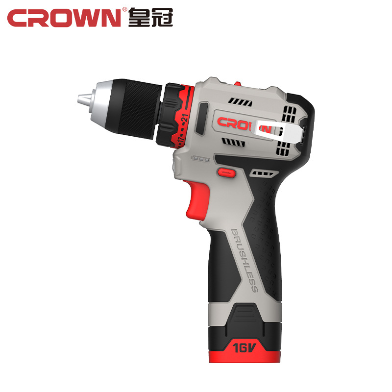 皇冠CT21099HMX电动工具充电式锂电钻无刷冲击钻螺丝刀手枪钻