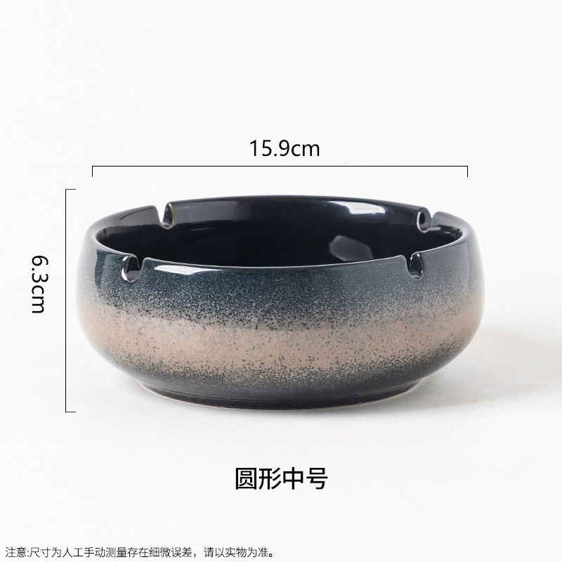 Cenicero de cerámica de gran tamaño, personalidad creativa, hogar retro estilo chino, sala de estar de lujo ligera, cenicero de tendencia de oficina
