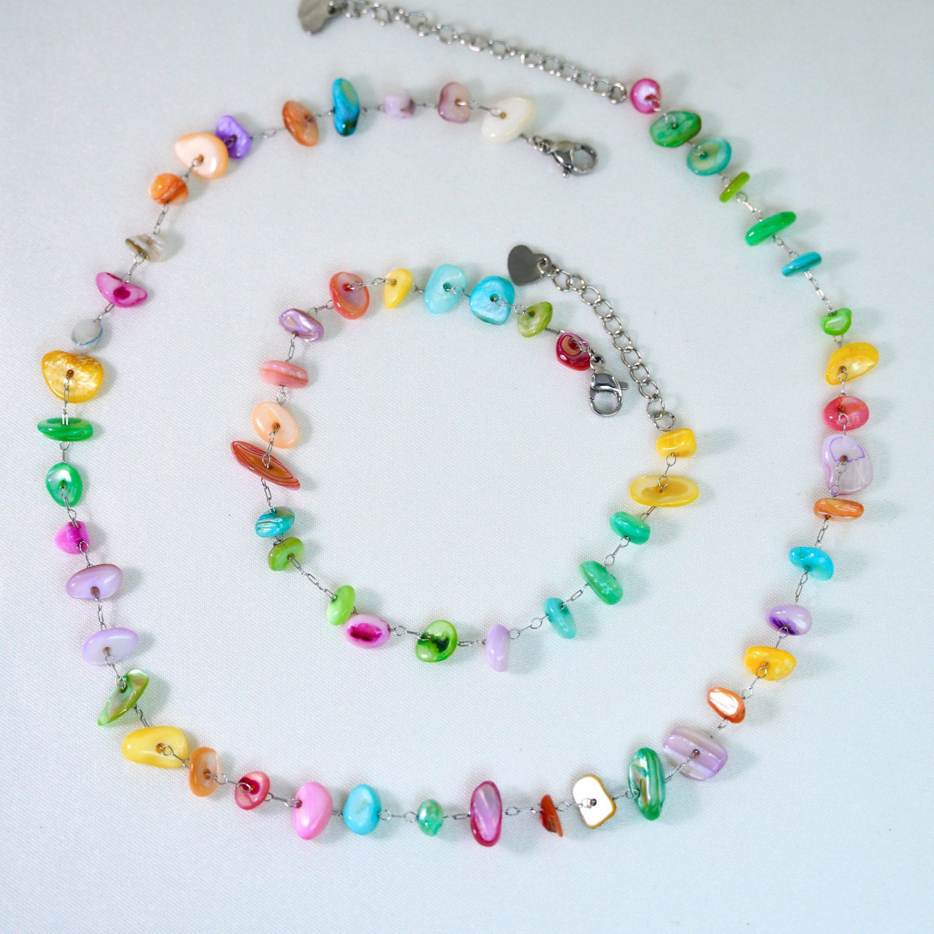 Elegant Lady Streetwear Natural Stone Titanium Steel Geometric Plating Women's Jewelry Set display picture 6