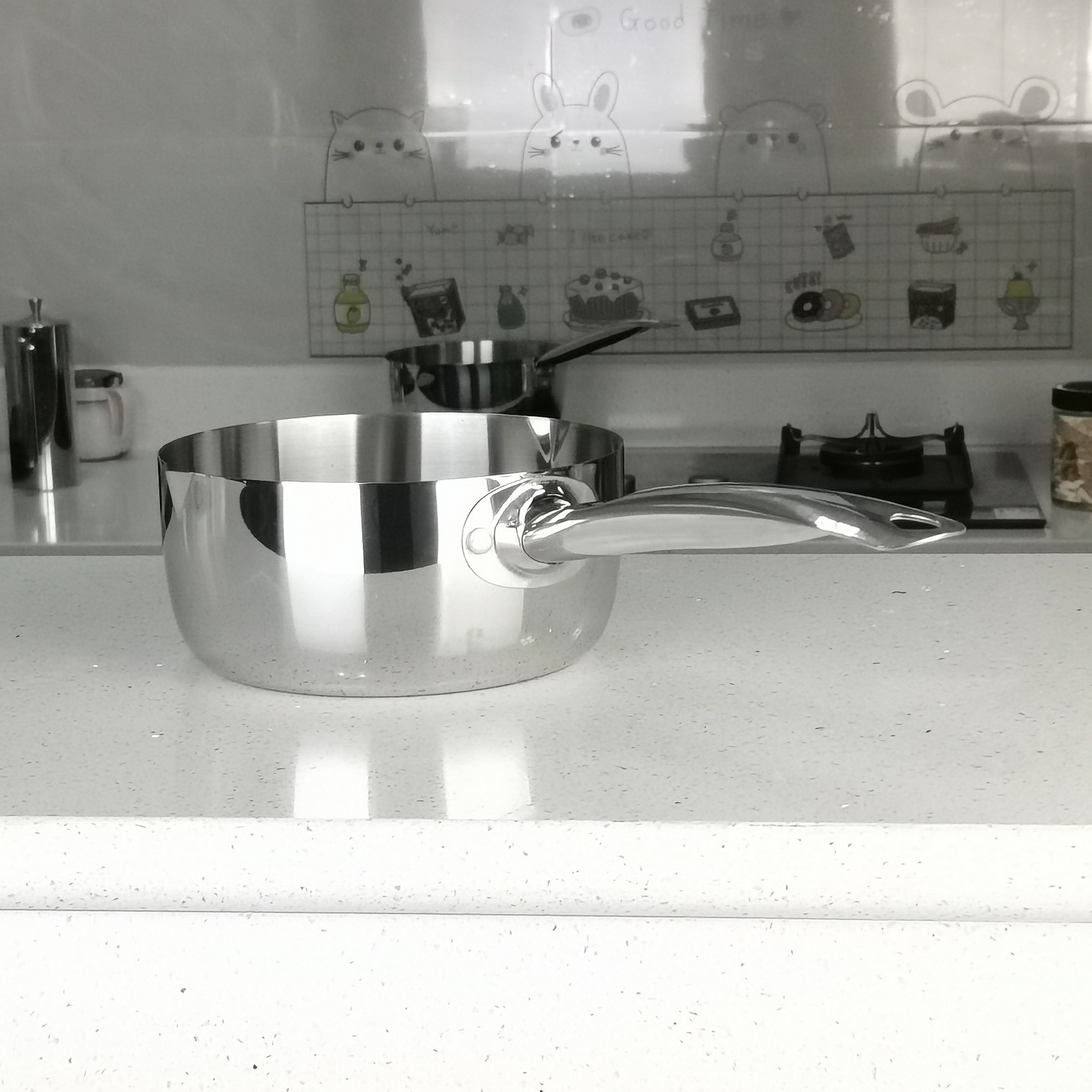 430 스테인리스 무코팅 싱글 핸들 스노우플라이팬, 우유냄비, 국냄비, 튀김냄비, 이유식냄비, 일체형 냄비, 인덕션 가정용