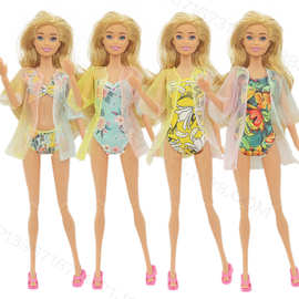新款6分30厘米巴比娃娃泳装泳衣外套披风薄纱多款可选