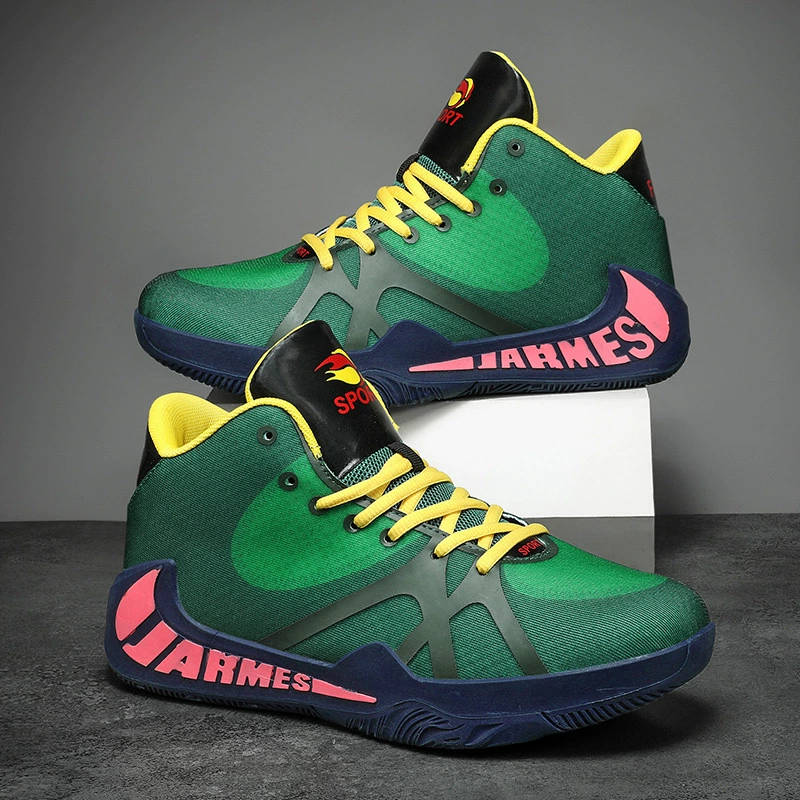 Баскетбольная обувь пара весна осень новая спортивная обувь мода высокая помощь для мужчин и подростков повседневная беговая обувь мужская дышащая