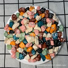 散裝批發七彩小生巧克力豆石頭巧克力形狀 多多一包5斤休閑零食