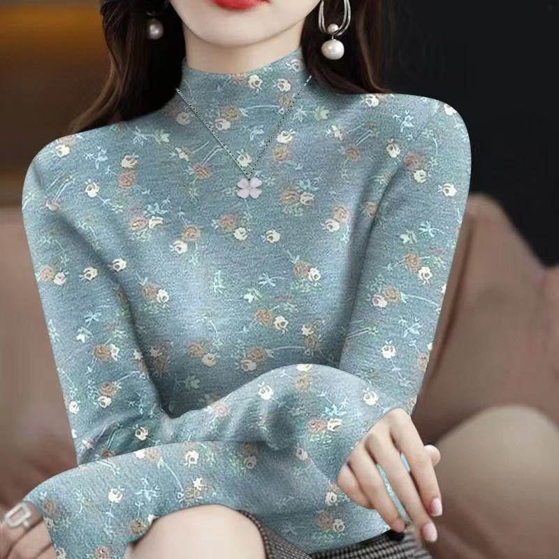 Trendy Base Shirt Fashion 2025 New Loose Slimming Stylish Long-Sleeve Inner Warm Top