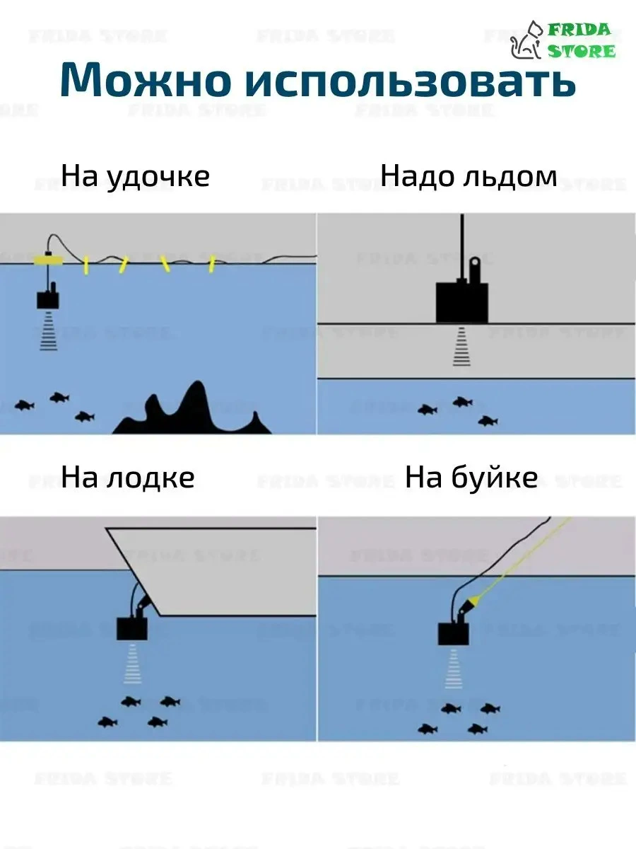 Работает умный кабельный рыбоуловитель, радиус дистанционного управления 100 метров, подходит для различных сцен морской и озёрной рыбалки