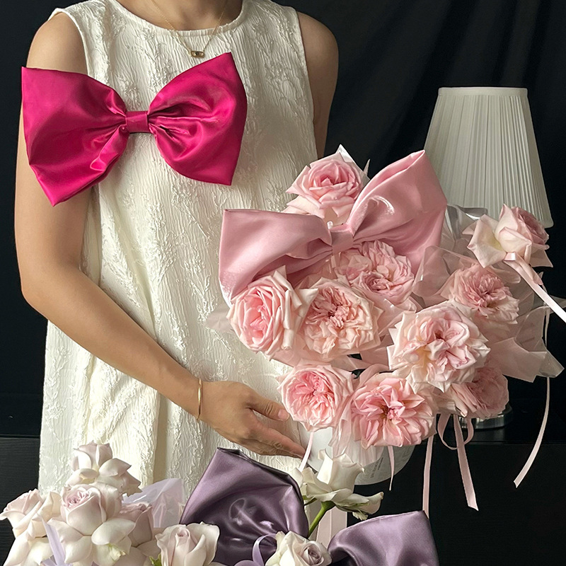 Huaxi Qixi Día de San Valentín seda princesa arco de flores acabado paquete de flores caja de flores canasta de regalos decoración de regalo