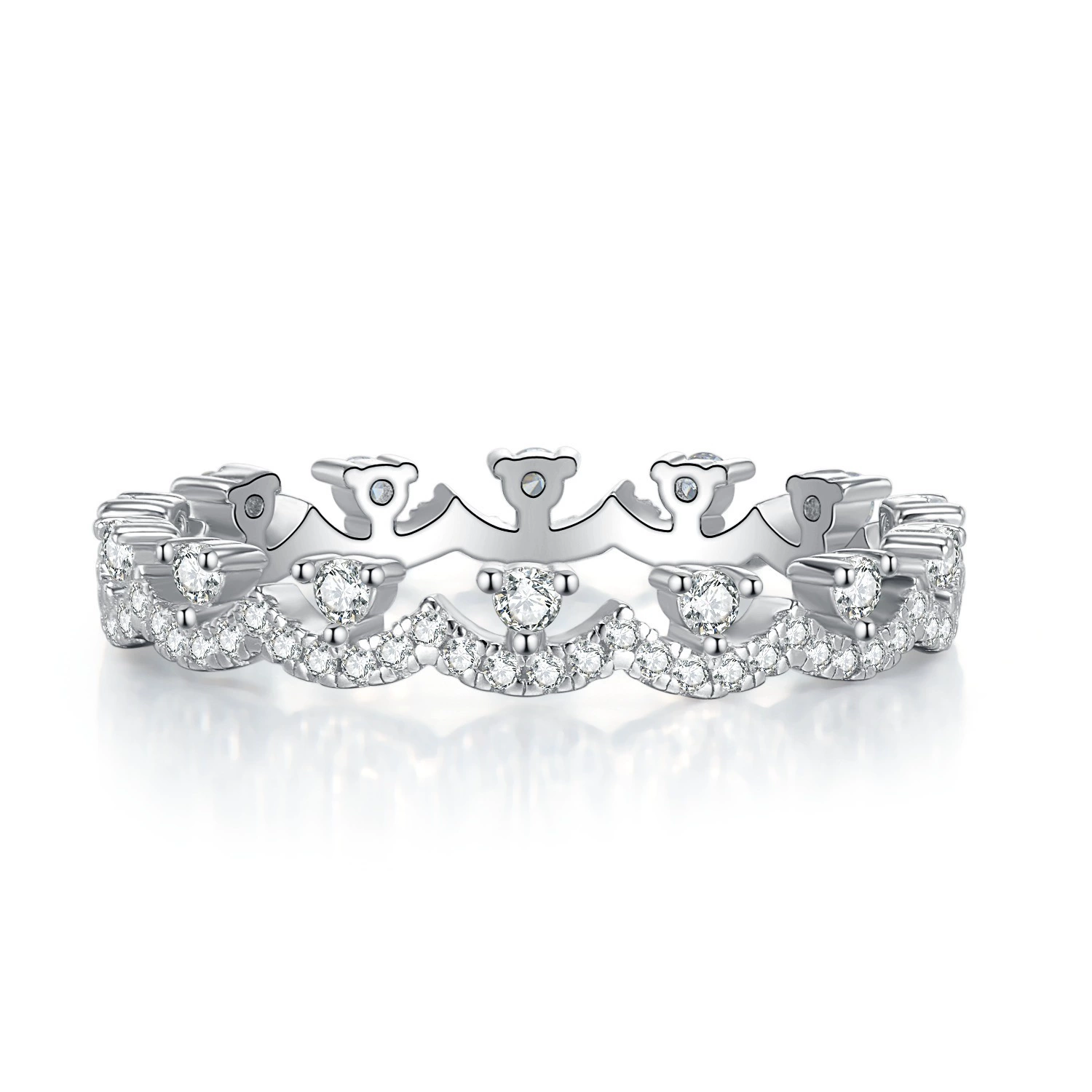 Модное трендовое кольцо, серебро 925 пробы, инкрустировано diamonds, простой и элегантный дизайн