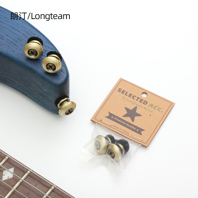 Bronze Guitar Strap Buckle Electric Guitar Bass Anti-slip Buckle silver Gold Ukulele Tail 2 Pack