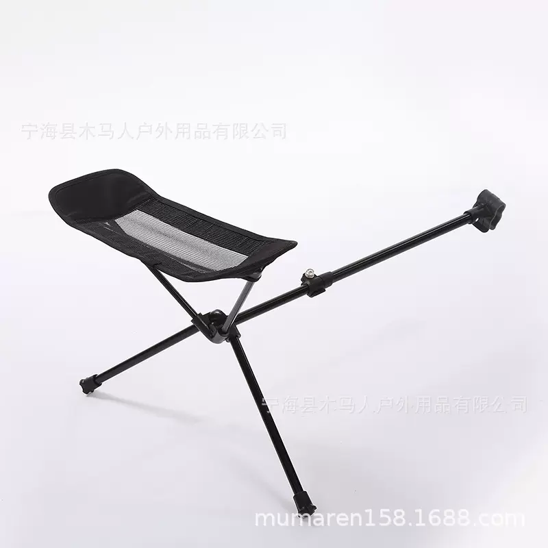 户外铝合金脚踏连接脚撑月亮椅可折叠便携超轻休闲野营躺椅脚踏