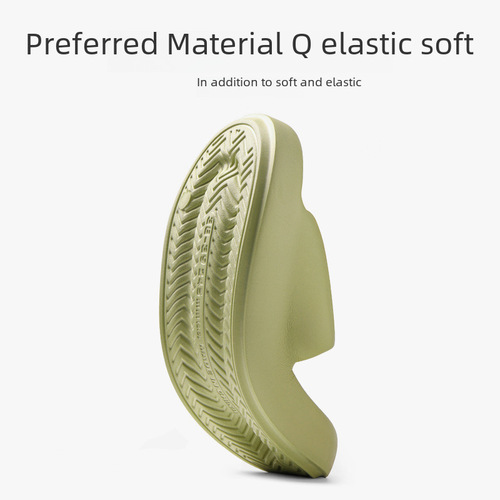 Wholesale Summer Thick-Heeled Men and Women Home Use EVA Slippers with a Footprint Sensation, Durable Shower Bathroom Non-Slip Cool Slippers