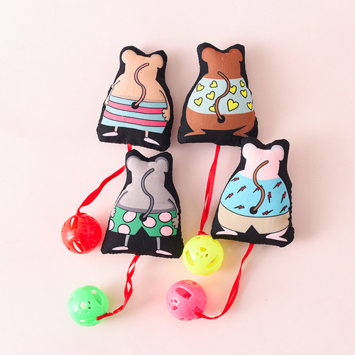 PSM Pet Supplies Mouse Bell Cat Toy Funny Cat Training Cat Toy Factory Direct Sales Quick Release