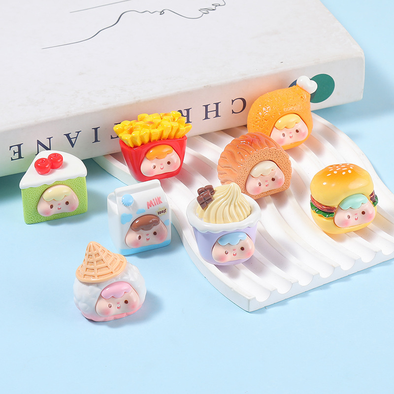 樹脂食品おもちゃ漫画 Zai Zai diy ジュエリーアクセサリー車のマイクロ風景デスクトップ装飾品キーホルダーブラインドバッグ素材|undefined