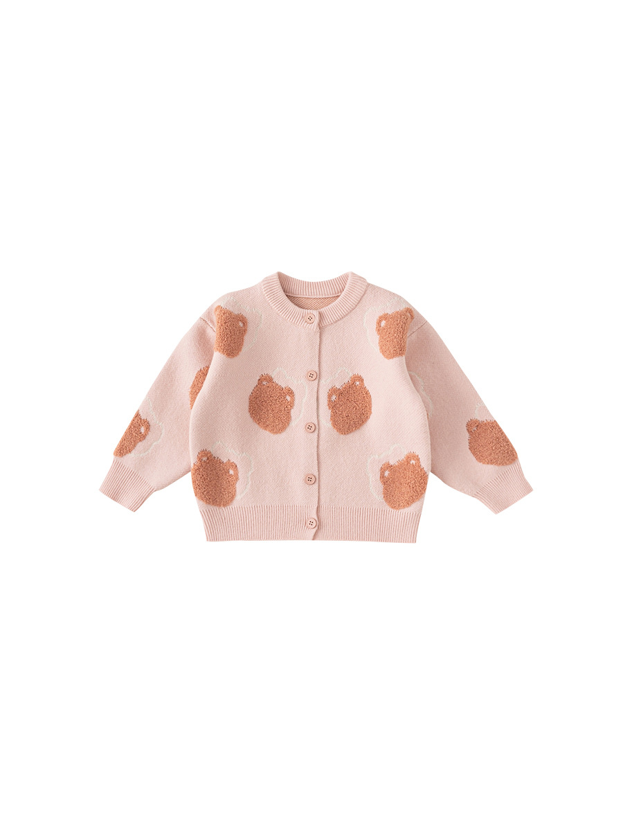 Yubao ropa infantil para bebés nuevos suéteres suaves glutinosos primavera y otoño niños cardigans de punto ropa infantil chaqueta de niña