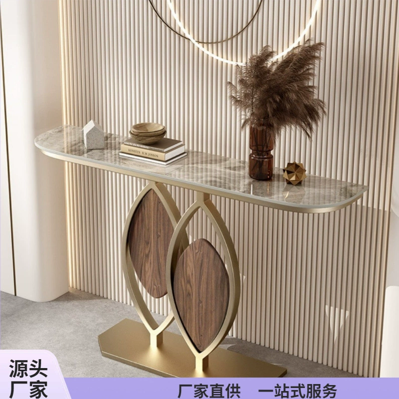 Креативный входной стол из итальянского сланца, легкий роскошный входной стол, входной шкаф в минималистском стиле, настенный полукруглый торцевой столик