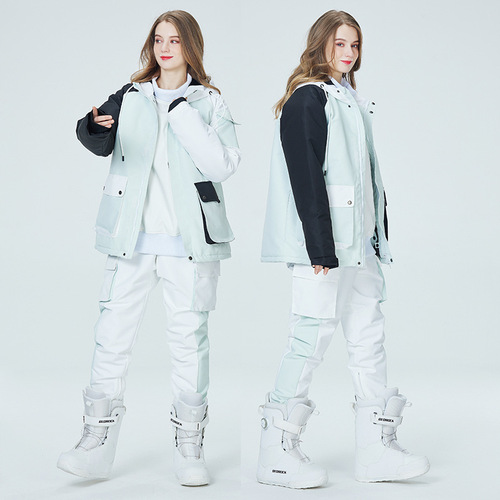 Women's Winter Outdoor Warm Thick Snowboard Suit Set  New Snowboard Jacket and Pants Set