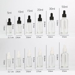 20ml 30mlエッセンシャルオイル分注ボトルガラスエッセンシャルオイルボトルスポイトエッセンシャルオイルボトルトランペット透明エッセンシャルオイルスポイトボトル空ボトル