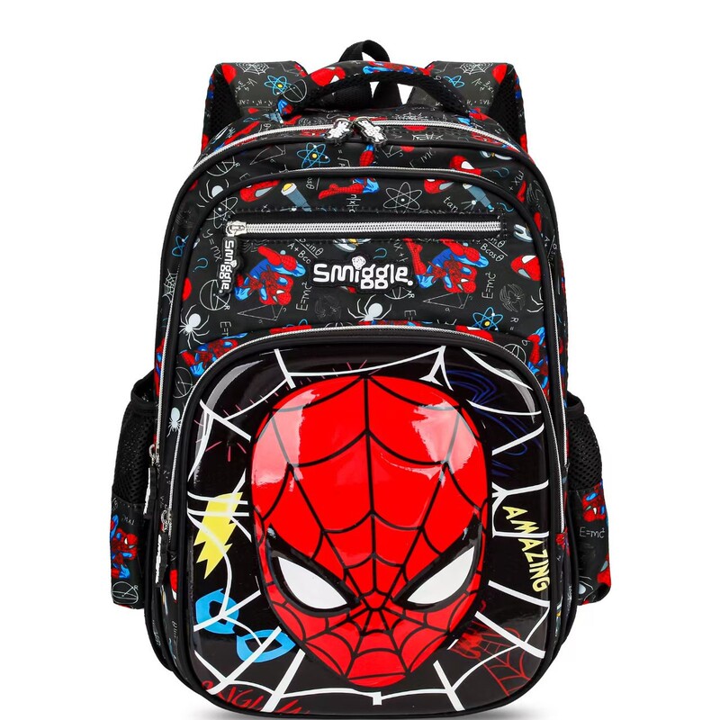 Smiggle black astronaut decompression backpack multifunctional storage lunch bag student backpack set Smiggle black astronaut decompression backpack multifunctional storage lunch bag student backpack set