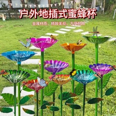 屋外挿し型ミツバチコップ装飾金属鉄製工芸品は丈夫で丈夫で壊れにくい防水防錆