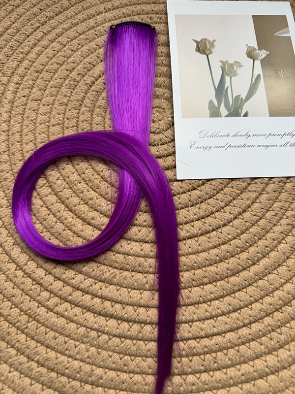 Peruca de color extensión de cabello pieza colgante oreja pieza de teñido de cabello simulado cabello de alta temperatura cabello rizado cabello recto adornamiento de cabello de color