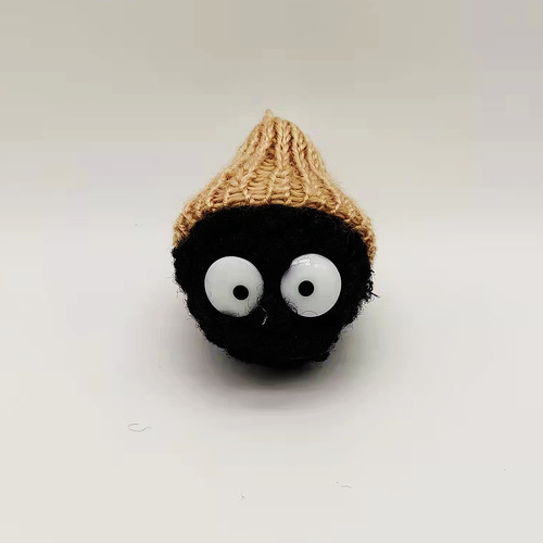 Crocs small briquettes keychain plush pendant cartoon knitted wool hat accessories mobile phone case DIY accessories