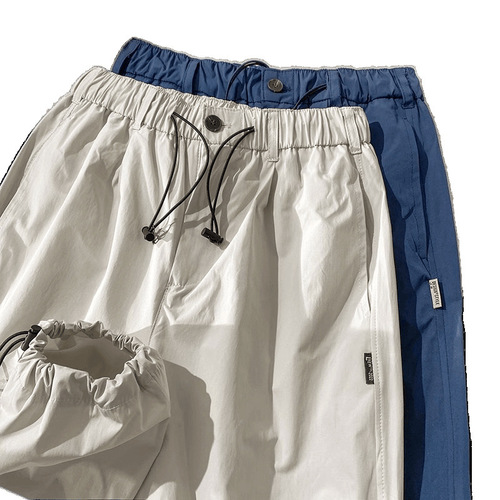 Japanese quick-drying combat pants for men, summer thin outdoor hiking high-street American sports parachute pants for couples women