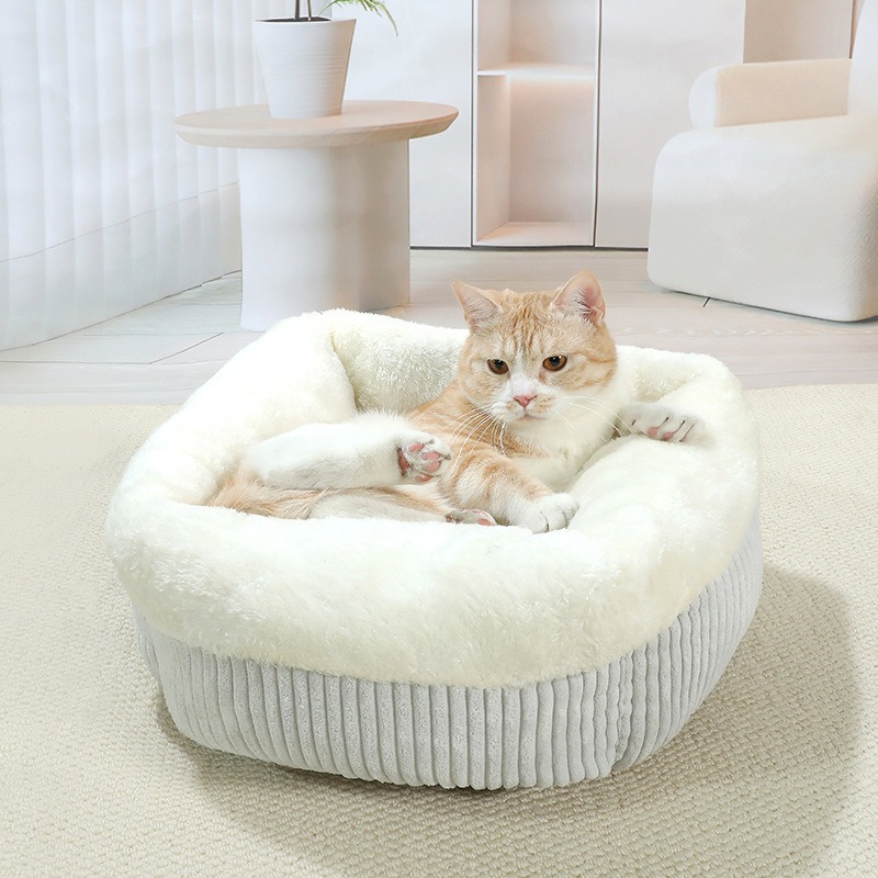 Cazada para gatos Four Seasons Universal Invierno Cálido Gato Mascotas Estera semi-cerrada Pequeña caseta para perros Estera para gatos Cama para gatos Hogar