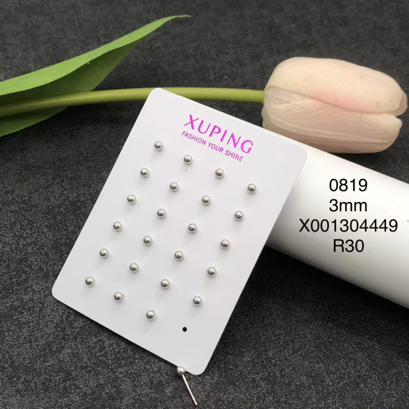 Plated white-glossy 3mm pair