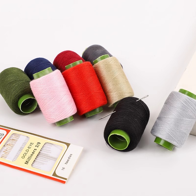 302 hilo de coser casero mano hilo de coser pequeño rollo de hilo de máquina de coser colorido grupo de hilo de coser ropa de costura de mano