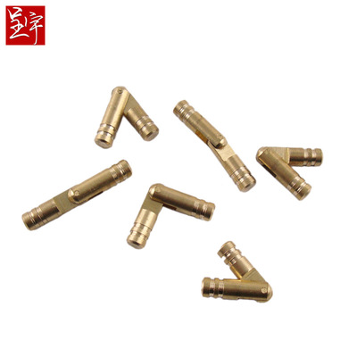 呈宇黄铜圆柱合页木盒铰链内装合页5mm一字暗装首饰木盒开启铰链|ms