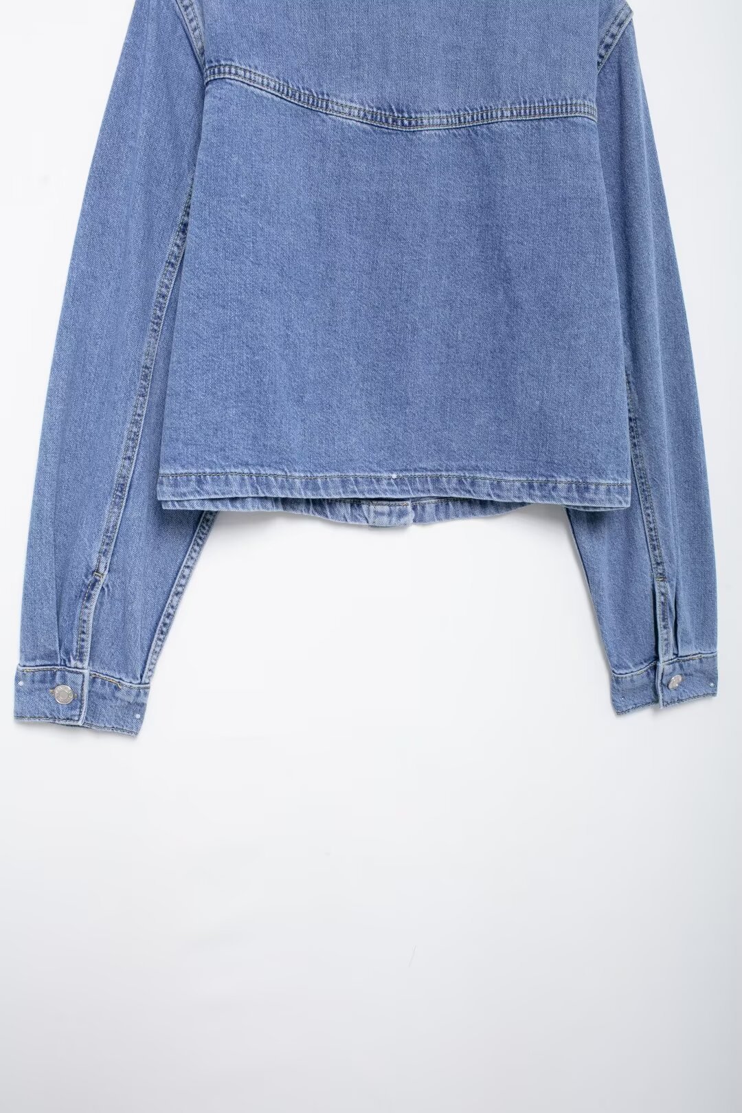 Women's clothing 2024 autumn new shirt jogging style denim suit_voghion.com