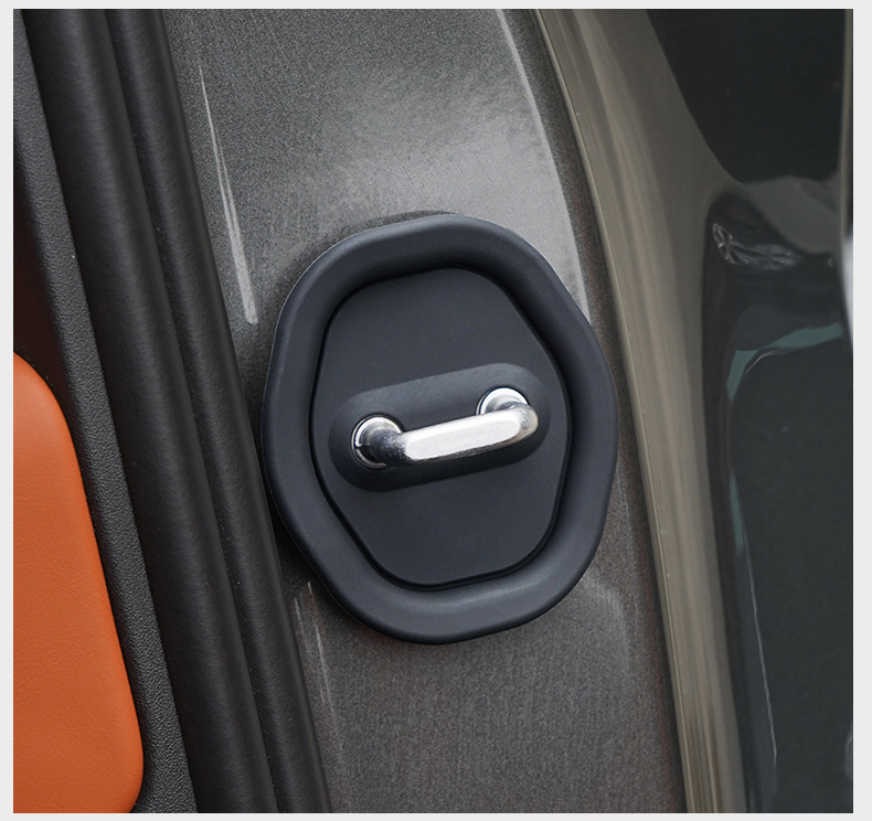 Ideal L6L7L8L9I6I8 Car Door Lock Buckle Protection Pad Door Lock Cover Protection Silicone Silent Car Supplies Accessories