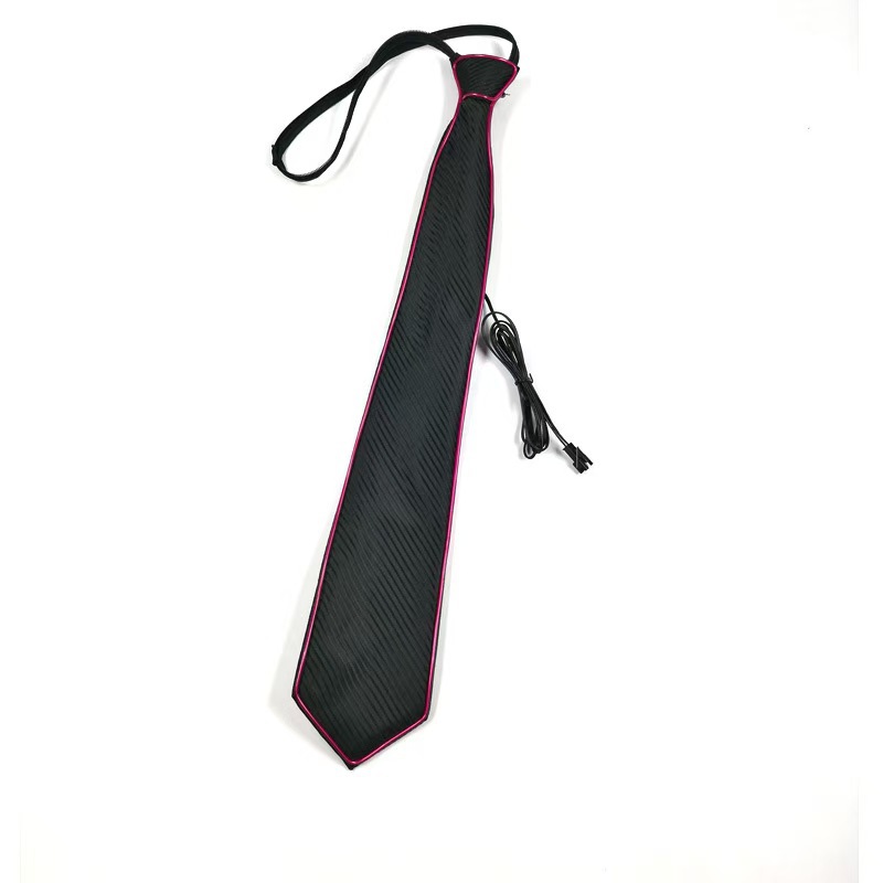 Fabricante al por mayor EL corbata luminosa nueva corbata creativa luminosa luz de noche bar ambiente accesorios accesorios corbata LED