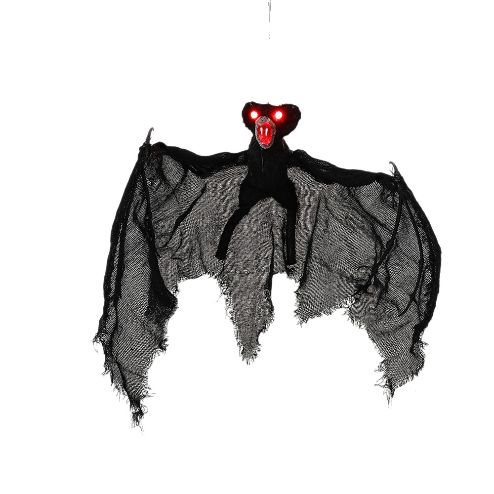 Nuevo Halloween transfronterizo, simulación de fantasmas colgantes, murciélago luminoso, casa embrujada, decoración de habitación, accesorios, juguetes complicados
