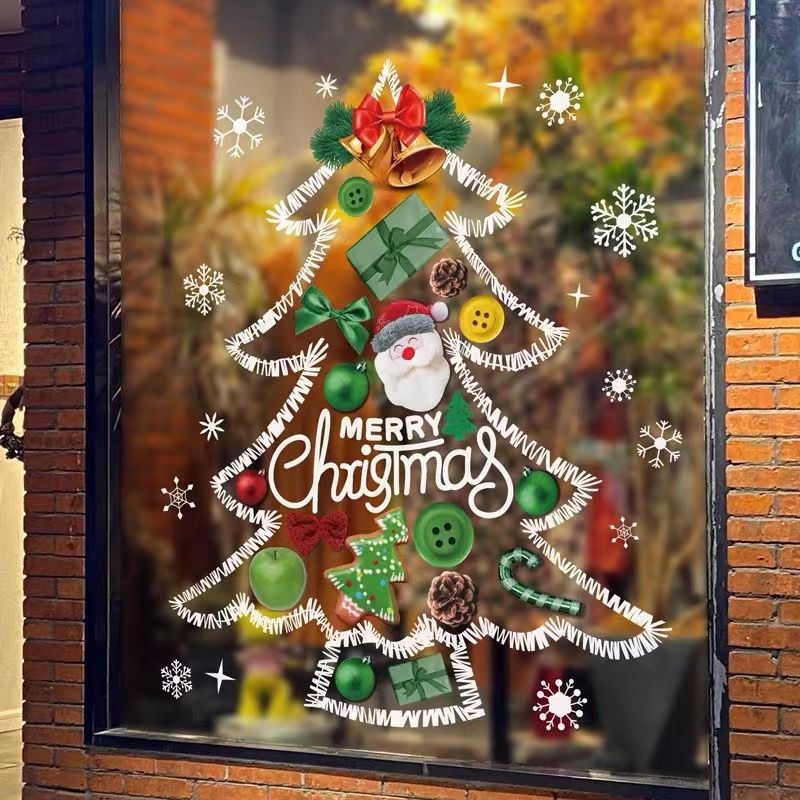 2023 Christmas Sticker arrangement shop Window stickers Stickers scene arrangement Glass Sticker Static stickers