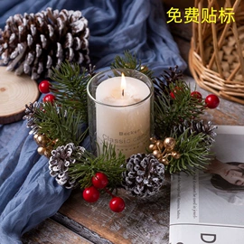 仿真花;仿真绿植;圣诞花环