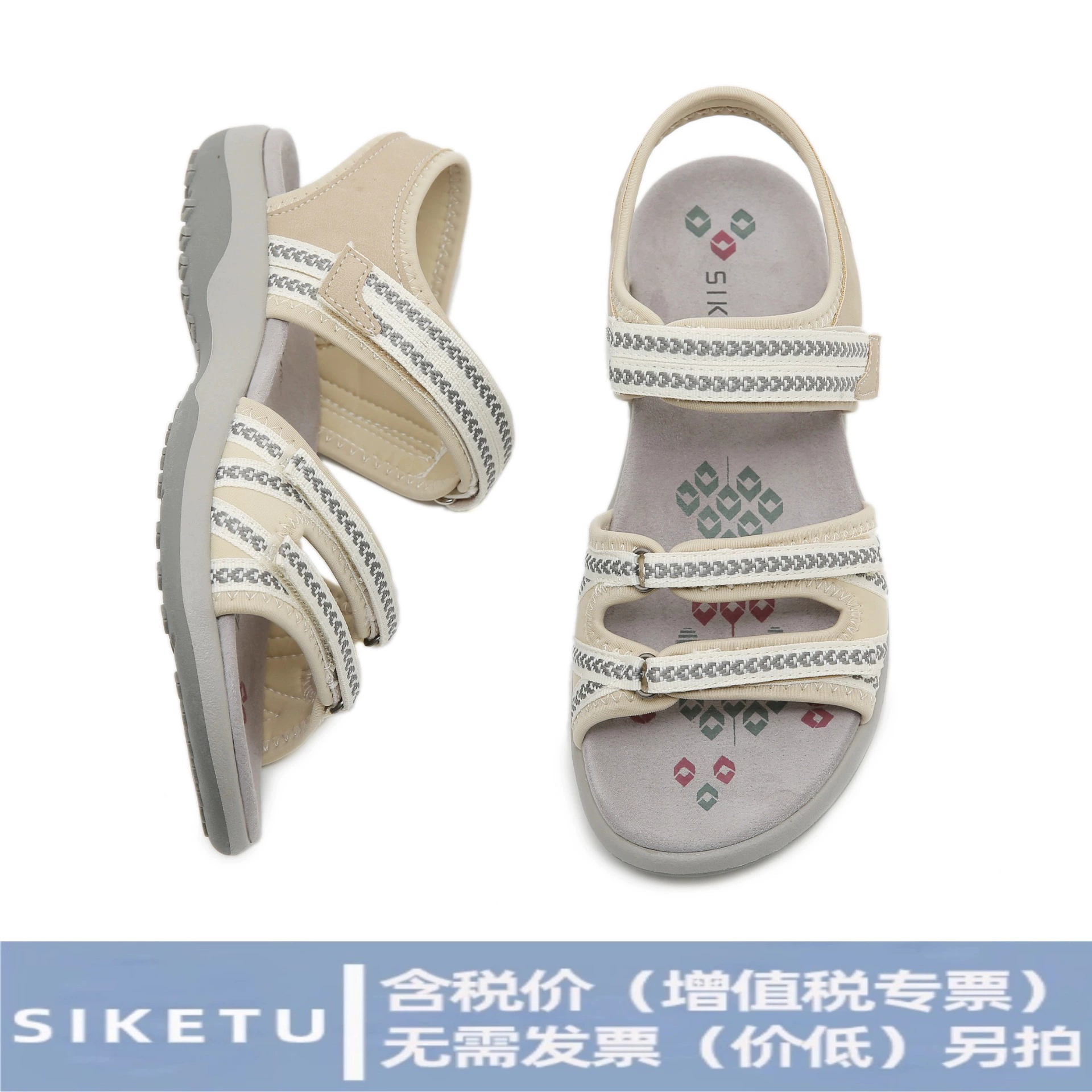 6357-14 Новые спортивные сандалии для внешней торговли 2025 года с принтованным повседневным дизайном, застежка на липучке, женская обувь больших размеров, доступен дропшиппинг.