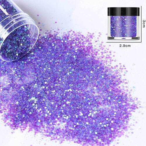 Factory direct sales mixed gradient glitter UV resin glue 24 colors DIY filler material pack 5g