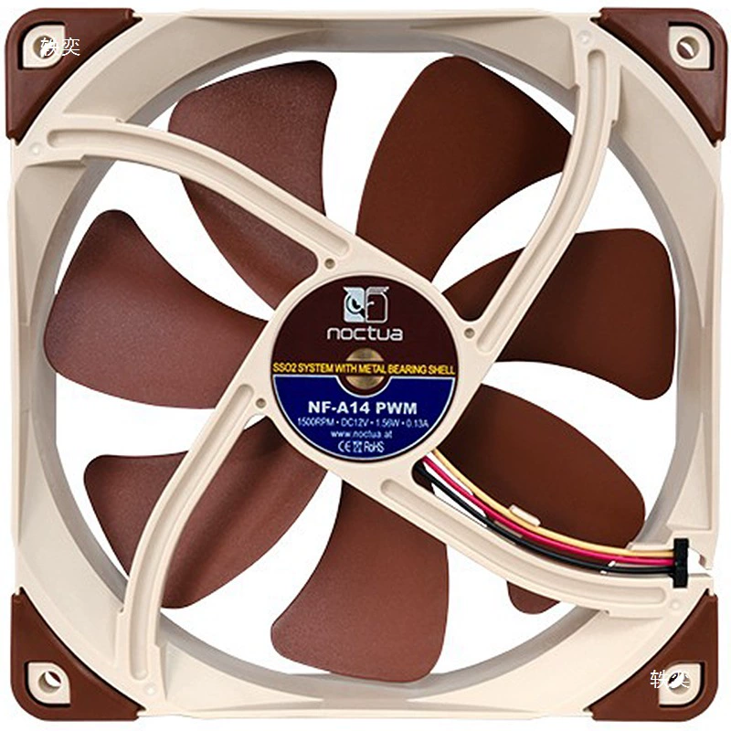 Noctua NF-A14 корпусной вентилятор 14см с контролем температуры PWM холодный радиатор охлаждения CPU тихий вентилятор для настольного ПК