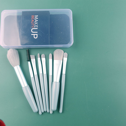 Portable makeup brushes 8 boxed brushes nylon fiber soft hair eye shadow powder set beauty foundation lip brush