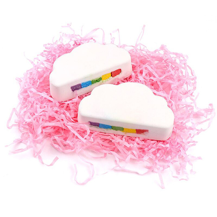 Rainbow cloud bath salt ball essential oil moisturizing explosive salt ball bubble bath ball bubble bomb bath ball