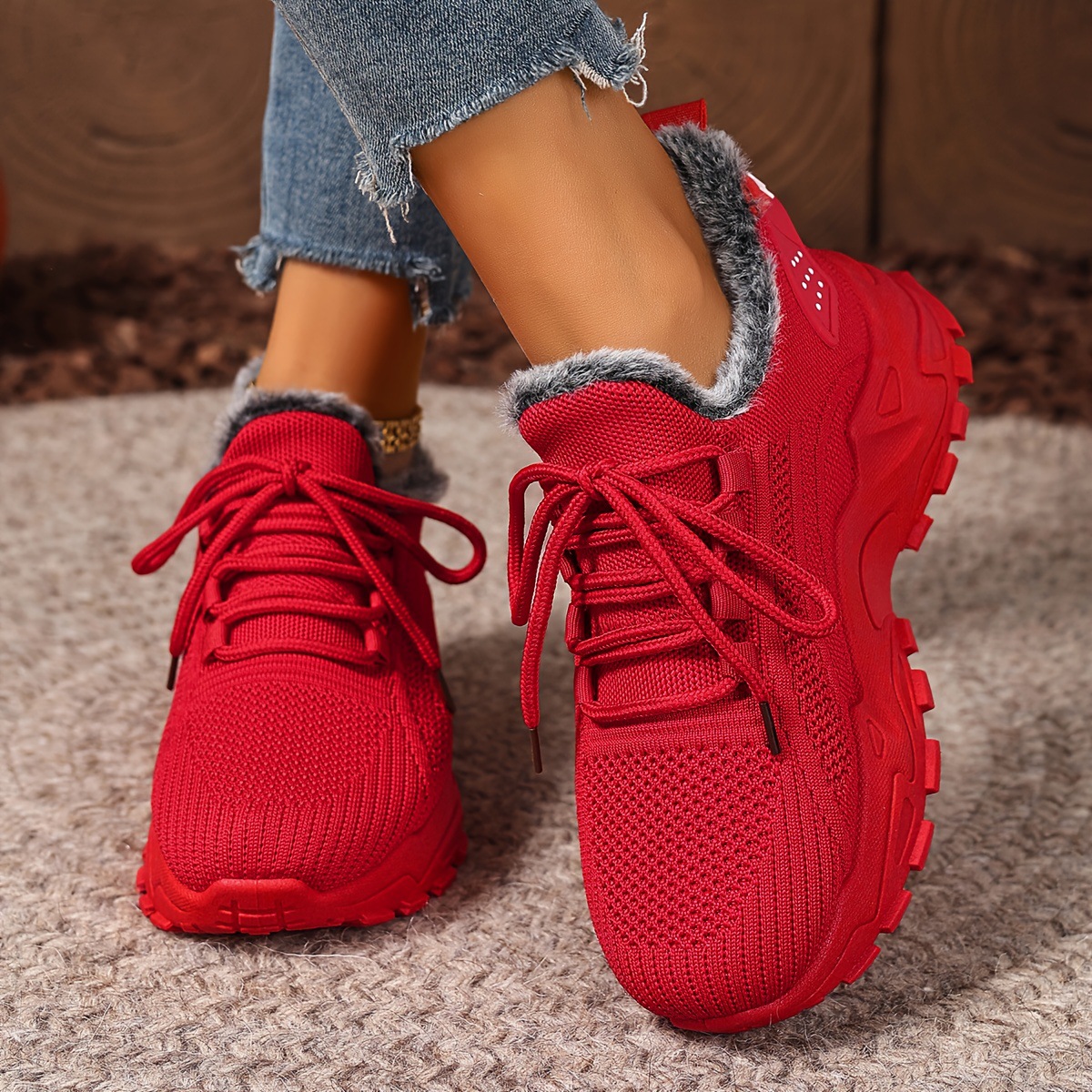 Chaussures pour femmes en promotion, bottes de neige chaudes et épaisses en coton doublées de polaire, imperméables au froid, disponibles en grandes tailles._voghion.com