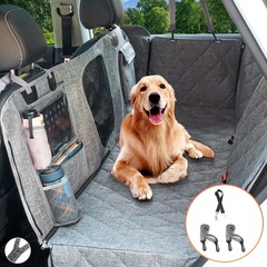 ペット用カーマット、取り外し可能な猫と犬用リアシートクッション、人間とペットの両用防水車後部座席ペットマット、犬小屋