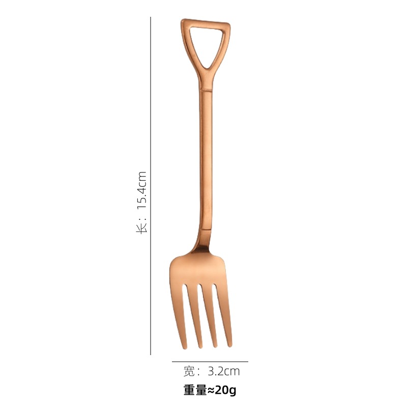 포크 15cm 로즈 골드
