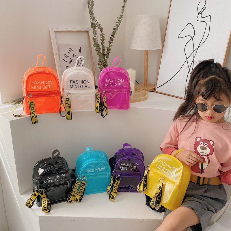 Summer children's transparent backpack PVC