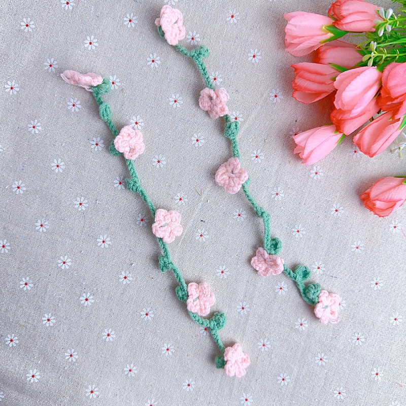 秋冬新款手工钩针小花领花服装发饰衣领门襟装饰手钩花辅料