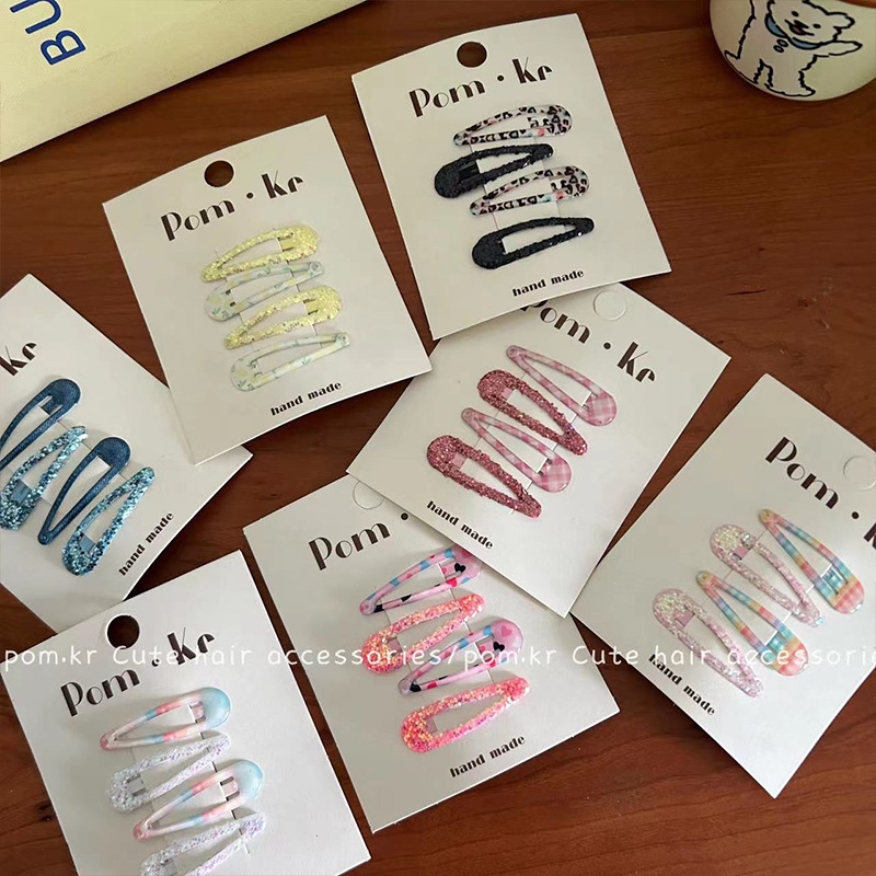 Pinzas BB infantiles con lentejuelas – colores vibrantes, para flequillo/cabello fino