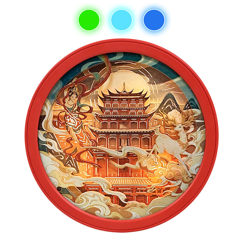 国潮风纸雕灯定制全国城市景区旅游文创纪念品创意礼物纸雕冰箱贴|undefined