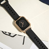 Silica gel quartz square cute watch strap suitable for men and women, 2023 collection, simple and elegant design