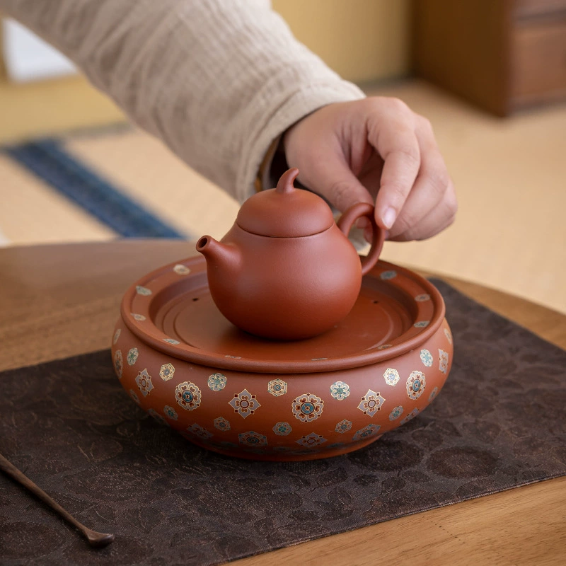 Жуини чайная кастрюля with baoxiang pattern традиционная домашняя керамическая чайник для воды носить лёгкий роскошный сухой заваривание дешёвая чайная таблица горшок может хранить воду