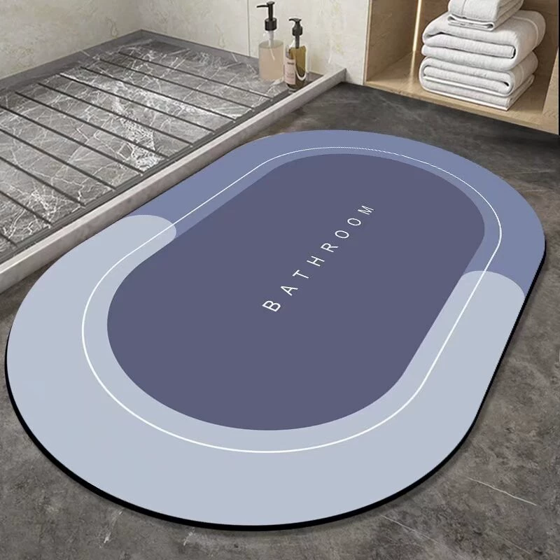 Кросс-бордерные мягкие коврики из диатомовой грязи, коврики для ванной комнаты, водопоглощающие и быстросохнущие коврики, коврики для ног из хрустального бархата, грязеотталкивающие и нескользящие коврики.